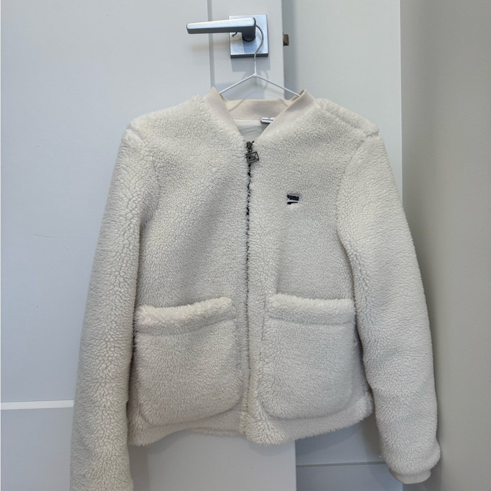 Puma Women's Cream Fleece Sherpa Jacket